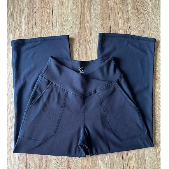 Move Theory High Rise Wide Leg Crop Back Yoga Pants Size XS - Picture 1 of 7